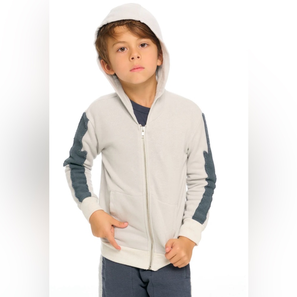 Chaser Color Blocked Bolt Joggers Hoodie Sweater